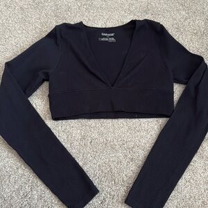 Garage long sleeve crop top